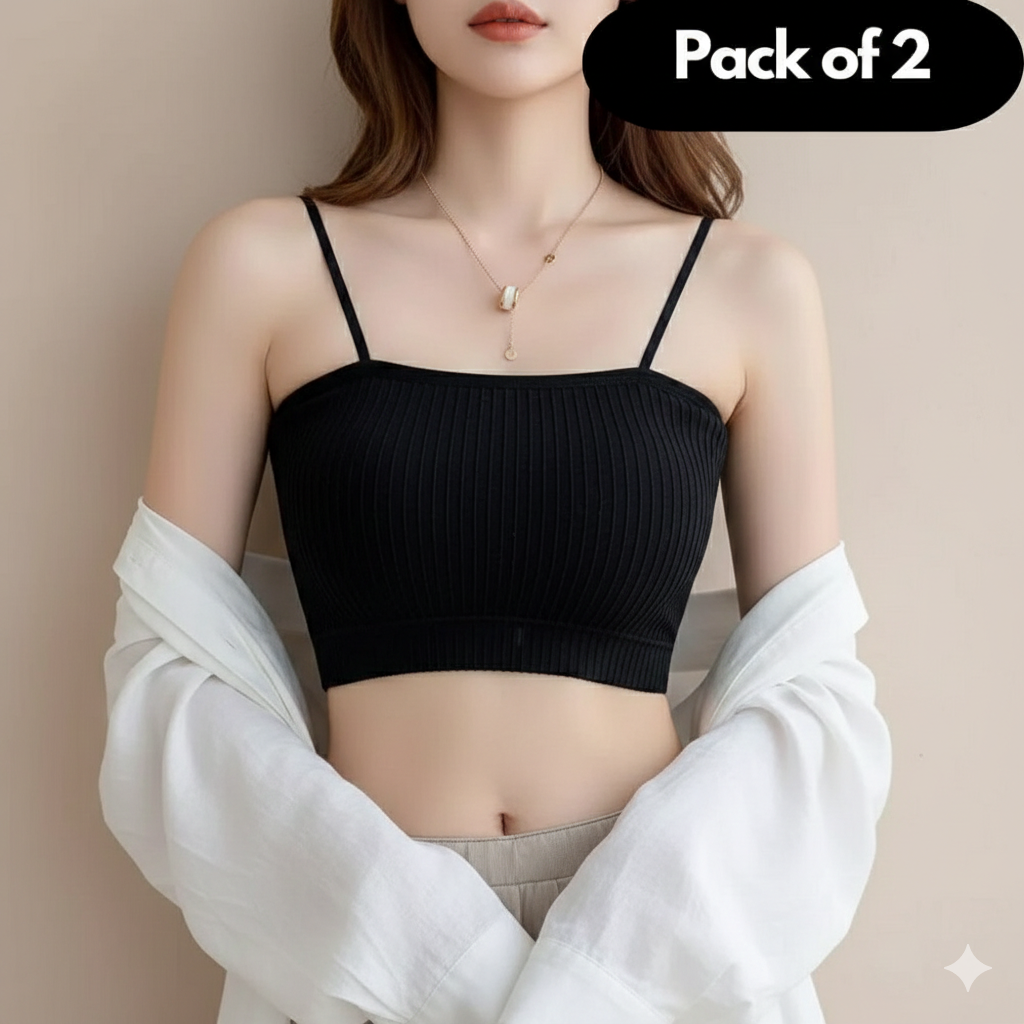 Seamless Silk Padded Bralette Bra Pack of 2