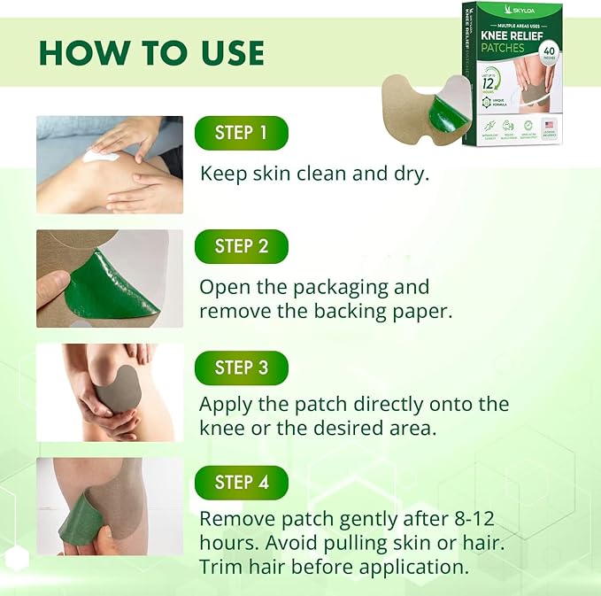 Knee Pain Relief Patches (Pack of 3)