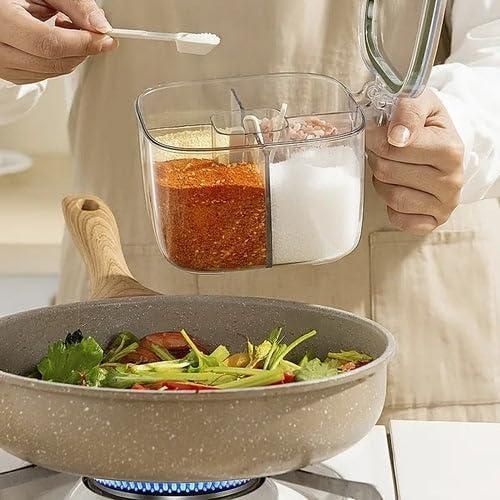 5 Section Transparent Spice Box