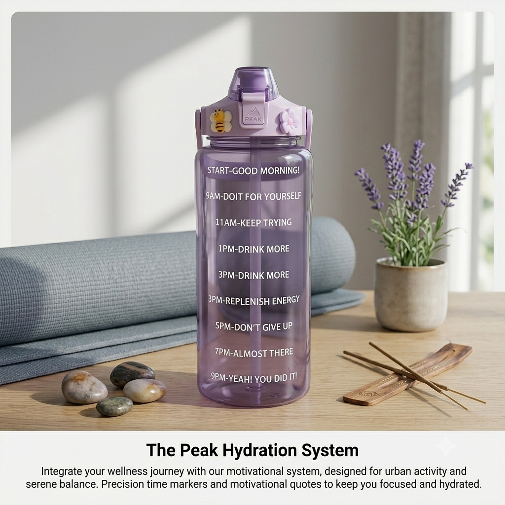Time Marker 2L Fitness Water Bottle