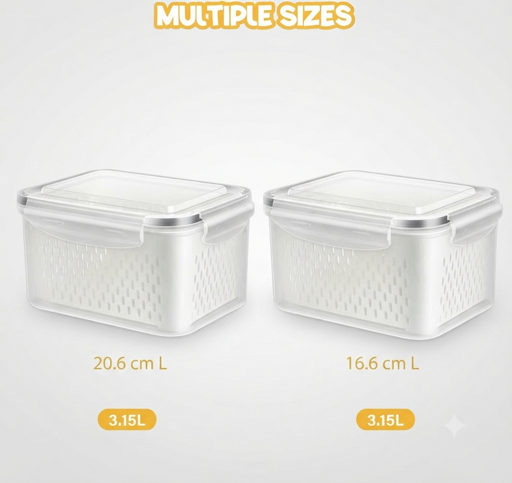 Fridge storage containers Pices 2