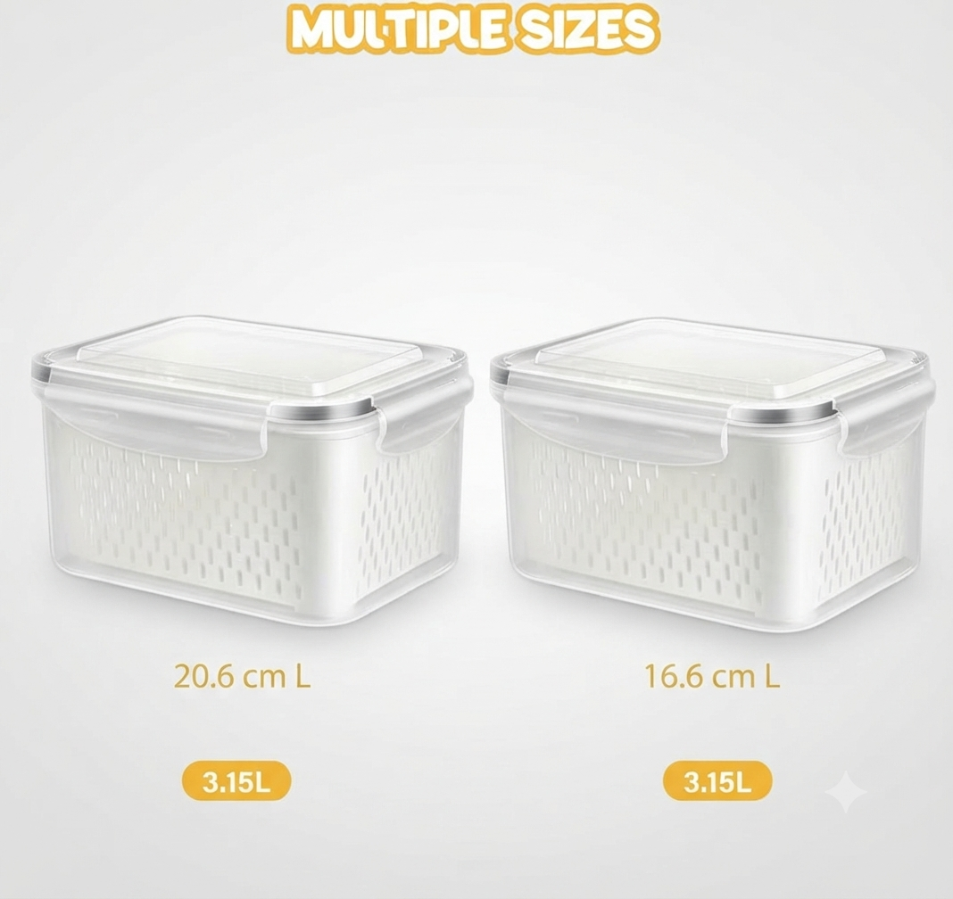 Fridge storage containers Pices 2