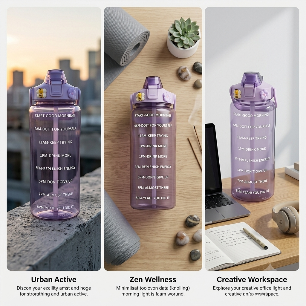 Time Marker 2L Fitness Water Bottle