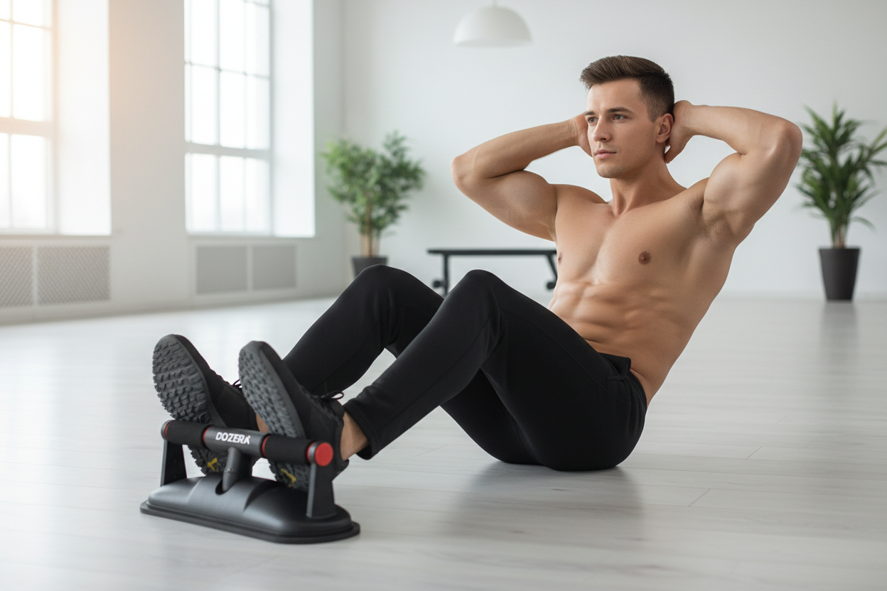 DOZERA Abs Sit-Up Assistant exercise  male model ke sath  image