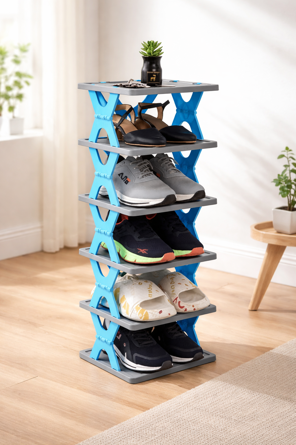 Smart Foldable Shoes Tier Shoe Rack 4 Layer
