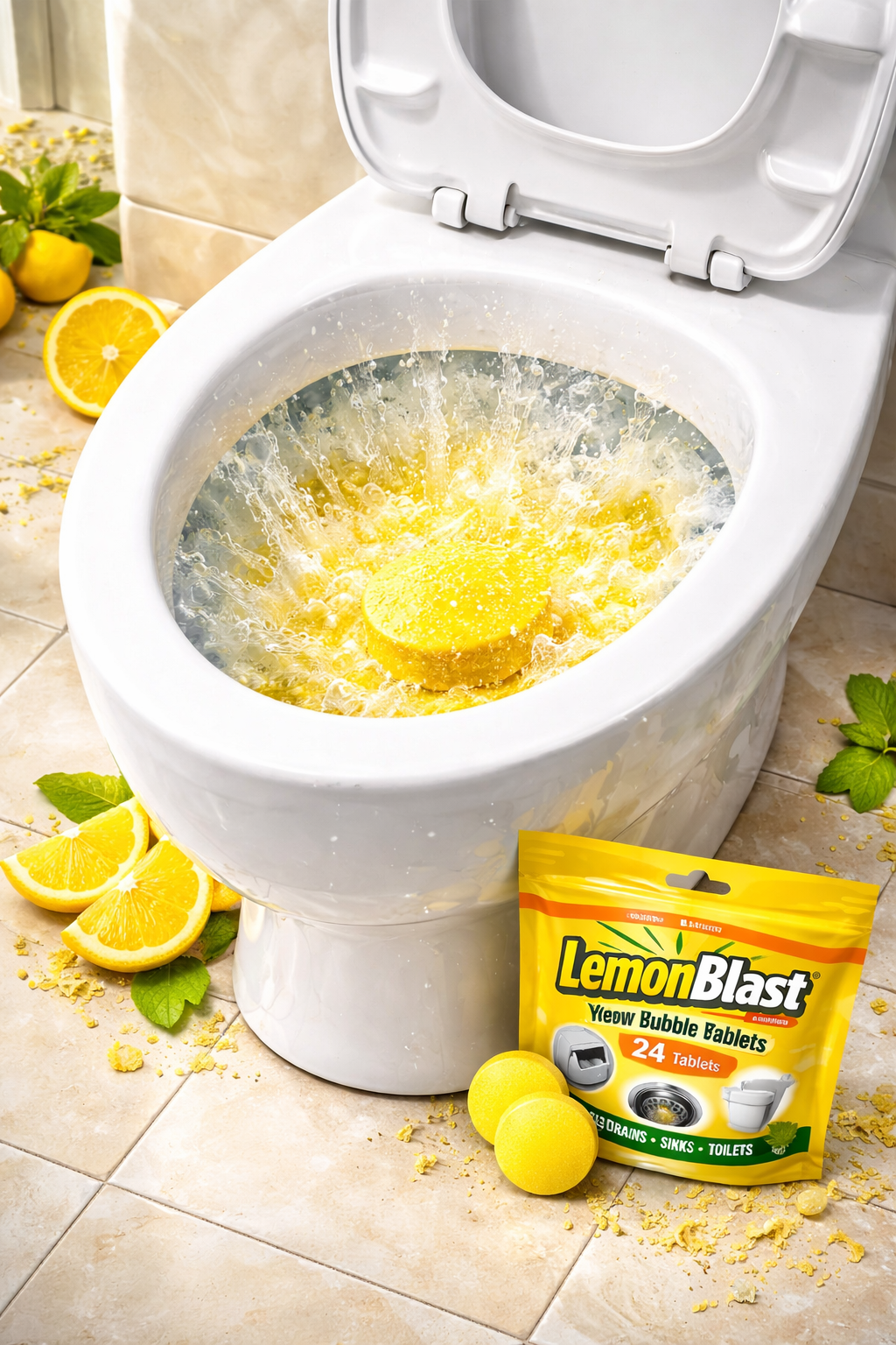 LemonBlast Yellow Bubble Tablets (24pc)